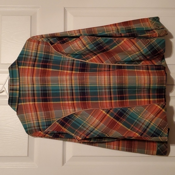 Christopher & Banks Petite Women's Plaid Lightweight Jacket Size LP - Picture 6 of 10